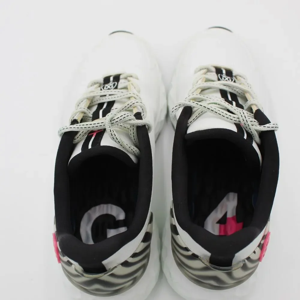 G/Fore MG4+ Womens 6.5 White Spikeless Golf Shoes Zebra Pink Outdoor Sneakers